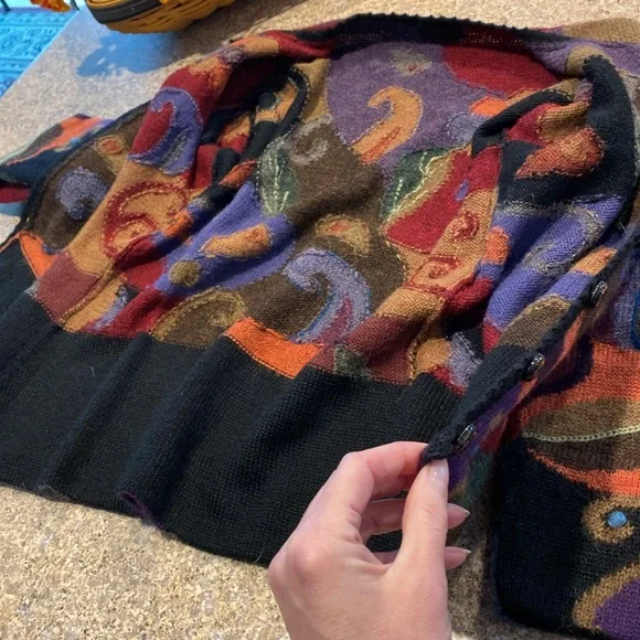 Factoria Perez Alpaca Wool Sweater No Size Tag-Possibly Medium? See Measurements - Picture 14 of 14